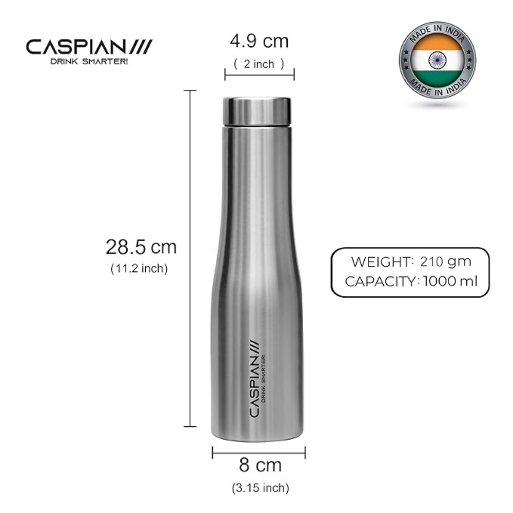 CASPIAN /// Aqua Stainless Steel Water Bottle | Grocsy