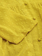 Janasya Women Mustard Yellow Dobby Weave Poly Chiffon Kurta | Grocsy