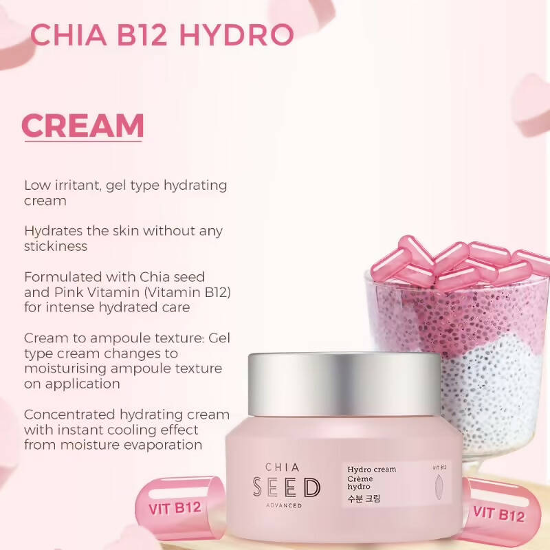 The Face Shop Chia Seed Hydro Cream - Korean Skincare | Grocsy
