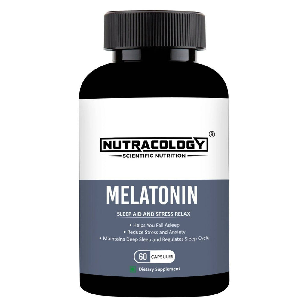 Nutracology Melatonin 3 mg Sleep Aid and Stress Relax Sleeping Aid Capsules | Grocsy
