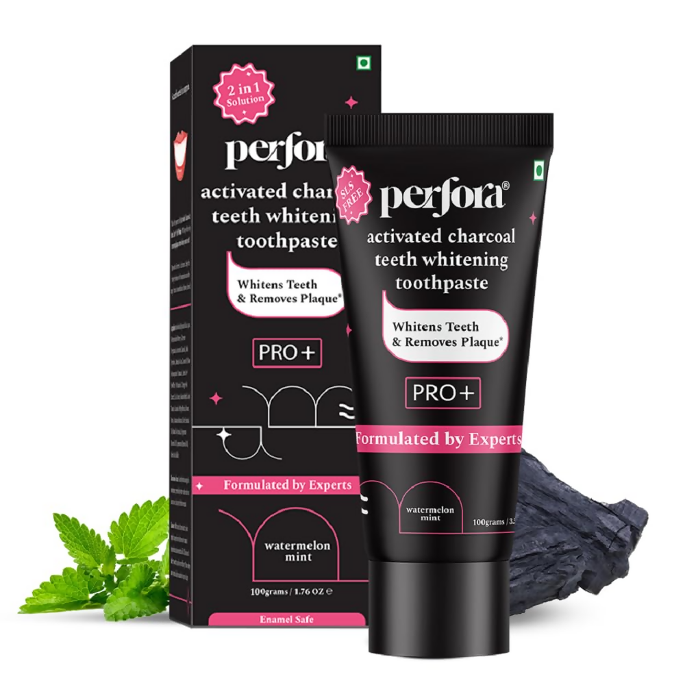 Perfora Activated Charcoal Whitening Toothpaste - Watermelon Mint | Grocsy