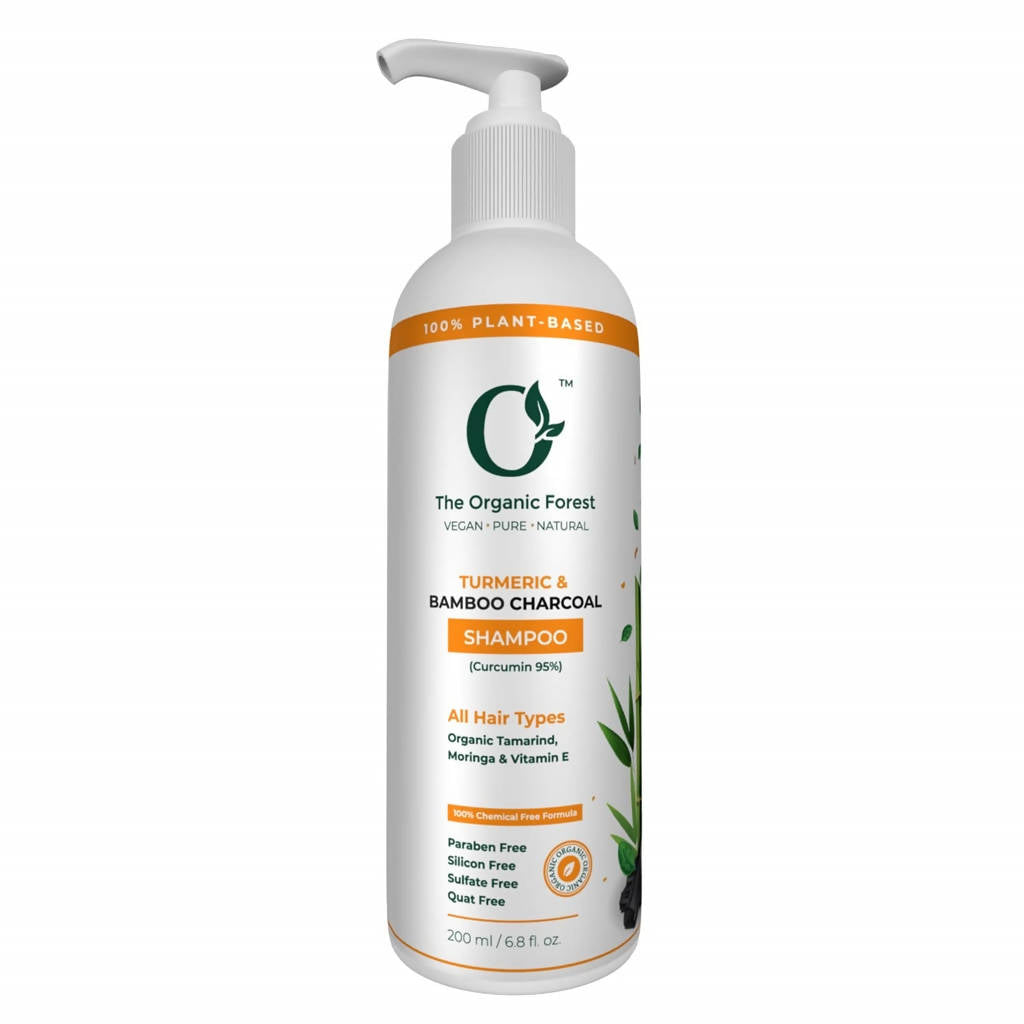 The Organic Forest Turmeric & Bamboo Charcoal Shampoo | Grocsy
