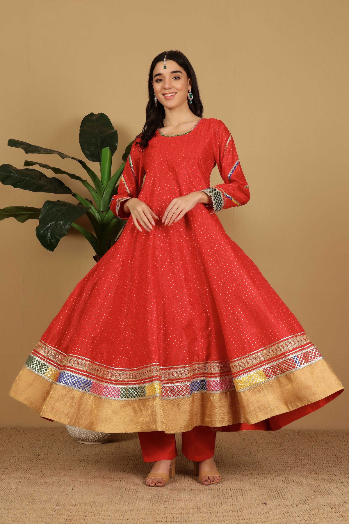Joban Fashion Red Silk Lehenga Set | Grocsy