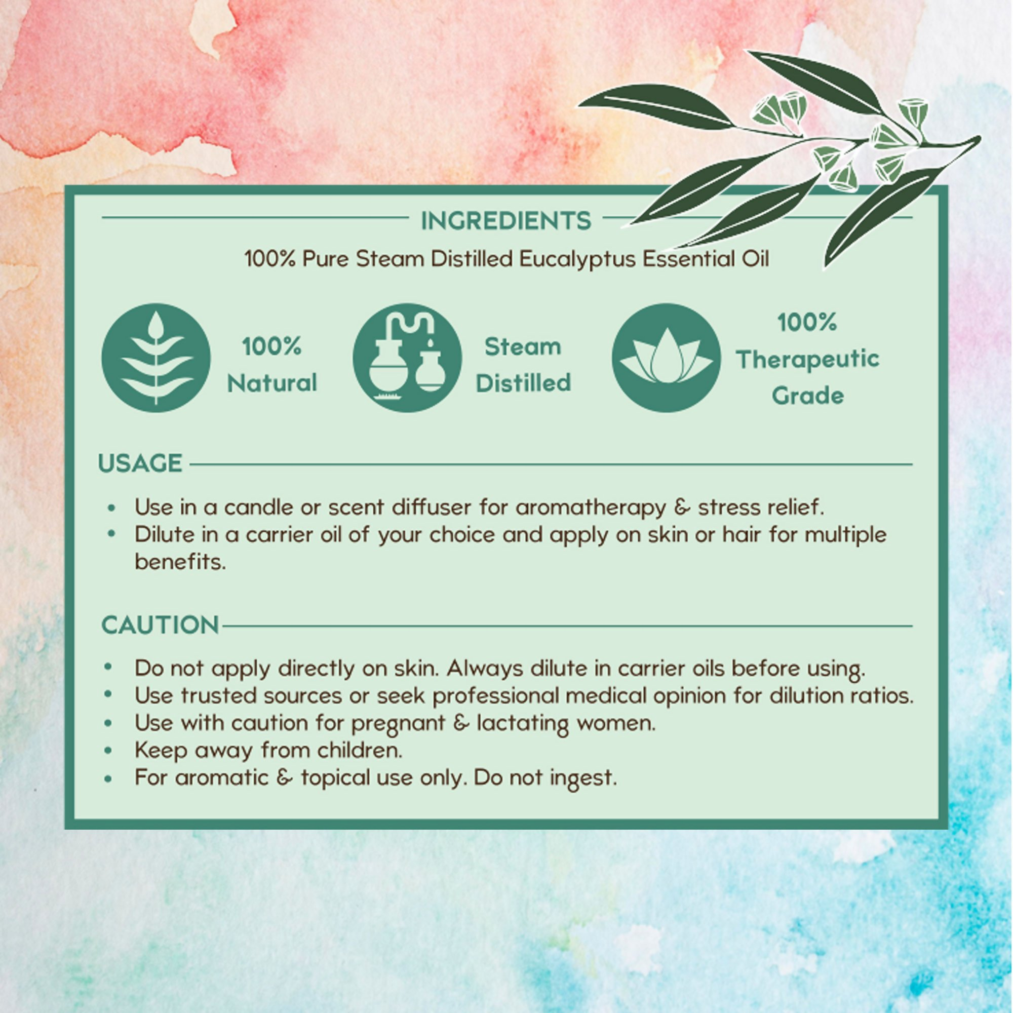 Nat Habit Nilgiri Eucalyptus Essential Oil | Grocsy