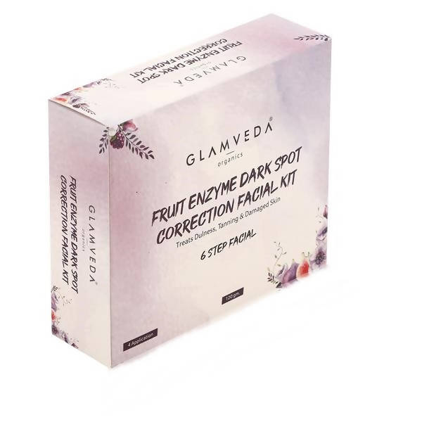 Glamveda Aha Fruit Enzyme Dark Spot Correction Facial Kit | Grocsy