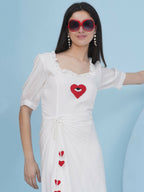 Joban Fashion White Drape Dress | Grocsy