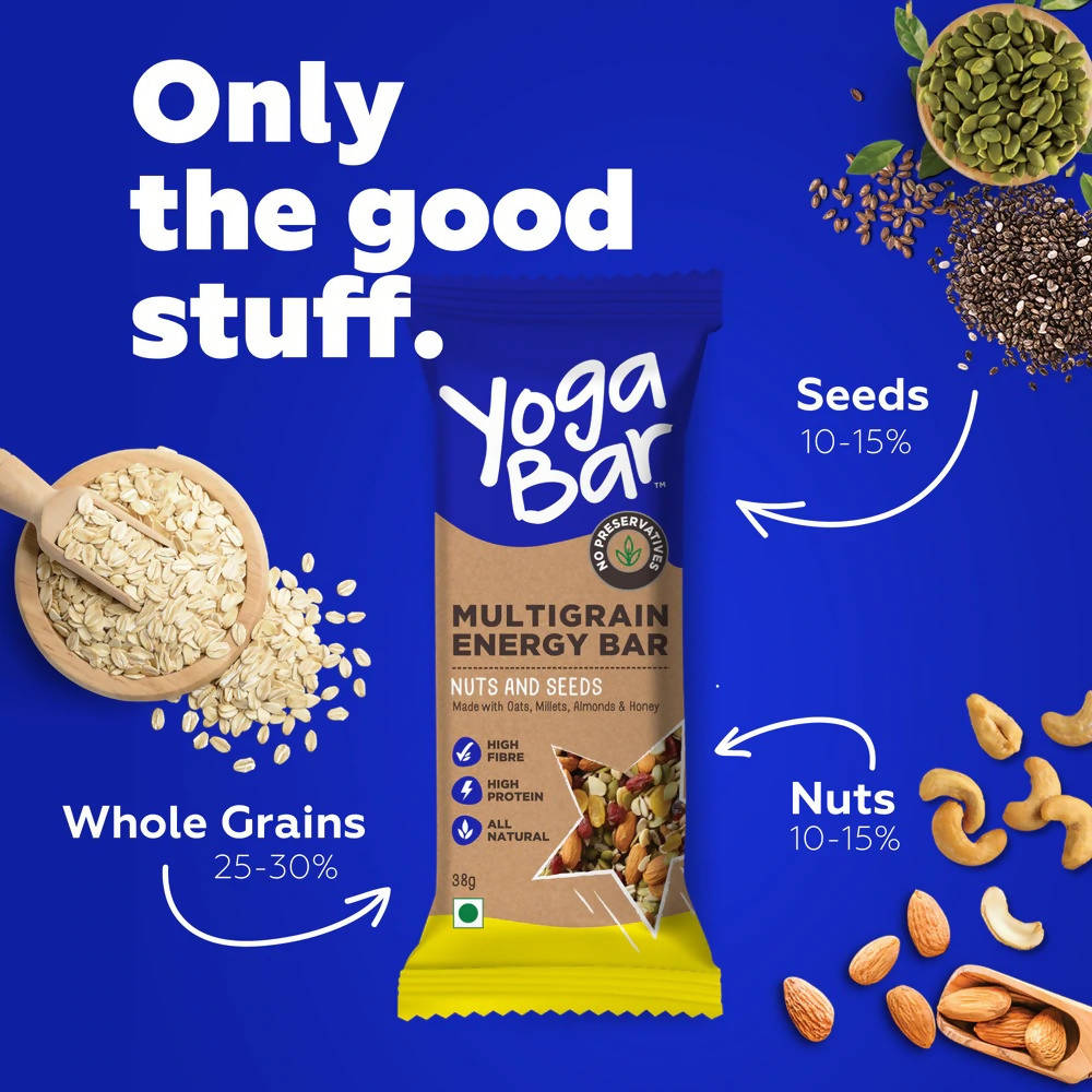 Yoga Bar Nuts & Seeds Multigrain Energy Bars | Grocsy
