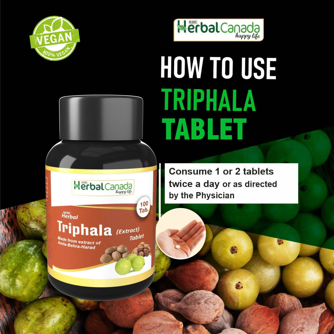 Herbal Canada Triphala Extract Tablets | Grocsy