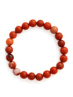 Red Jasper Elastic Bracelet - Ruby Raang | Grocsy