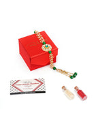 Designer kundan Rakhi - Ruby Raang | Grocsy