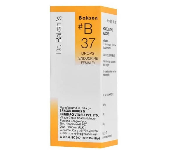 Bakson's Homeopathy B37 Drops | Grocsy