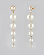 VOJ Women Gold Tone Pearl Stainless Steel Drops & Danglers Earrings