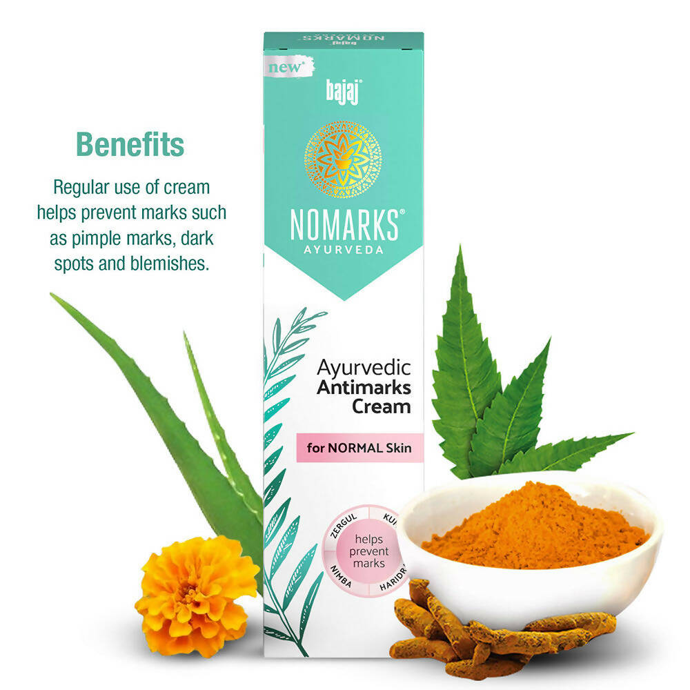 Bajaj Nomarks Ayurvedic Antimarks Cream For Normal Skin | Grocsy