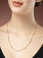 NVR Women's Gold-Polished Minimal Chain | Grocsy