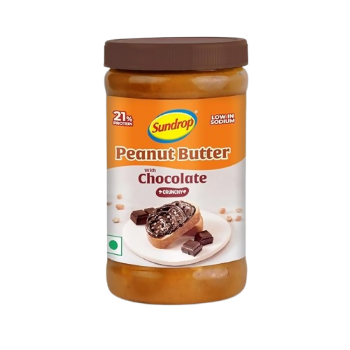 Sundrop Peanut Butter With Chocolate, Crunchy | Grocsy
