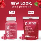 Purna Gummies Hair Biotin Cranberry Sugar Free Gummies with Vitamin B12 for Hair & Nail | Grocsy