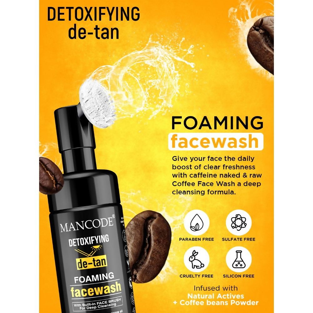 Mancode Detoxifying De Tan Foaming Face Wash | Grocsy