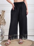 TAG 7 Women Floral Hem Design Flared Ethnic Palazzos | Grocsy