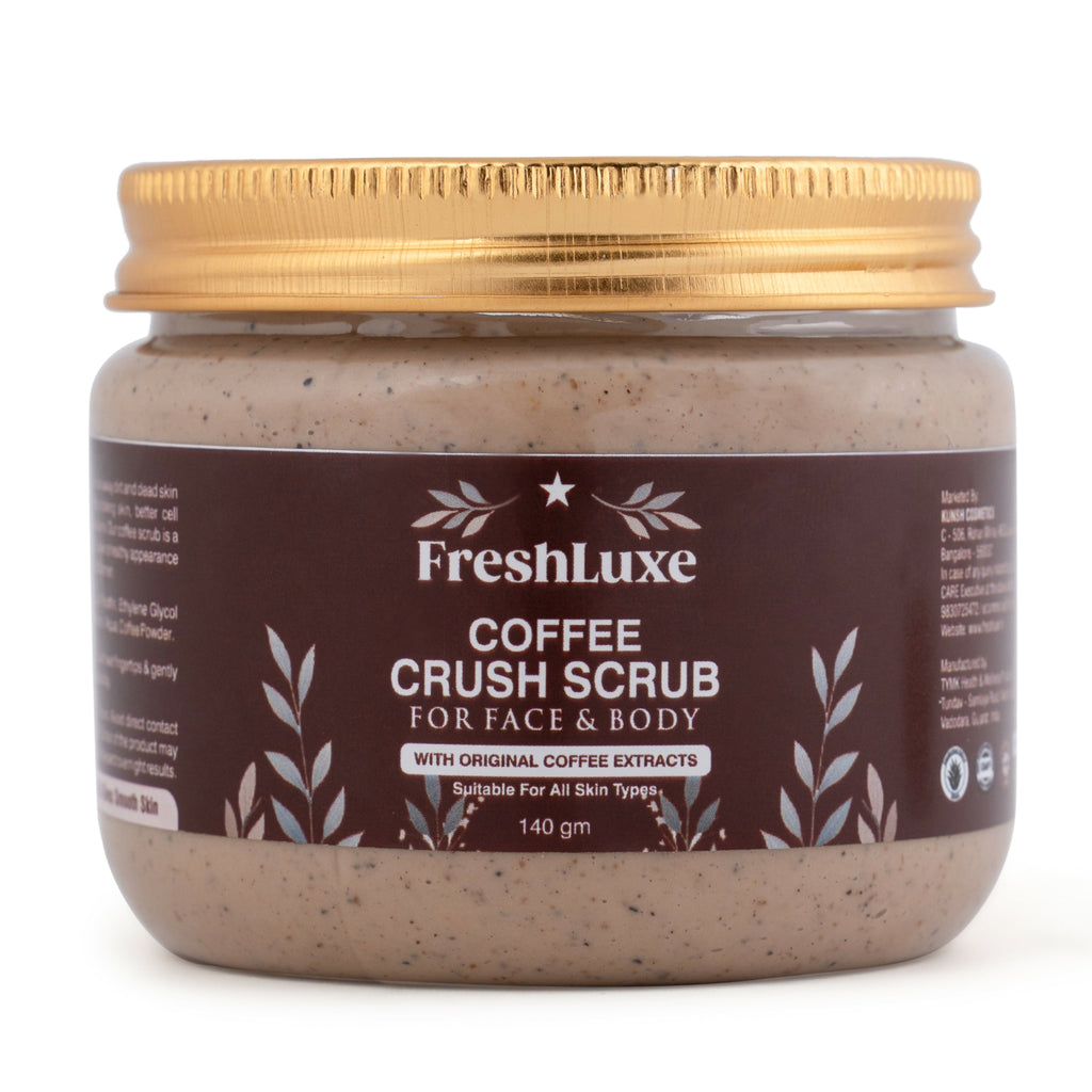 FreshLuxe Coffee Crush Body & Face Scrub | Grocsy