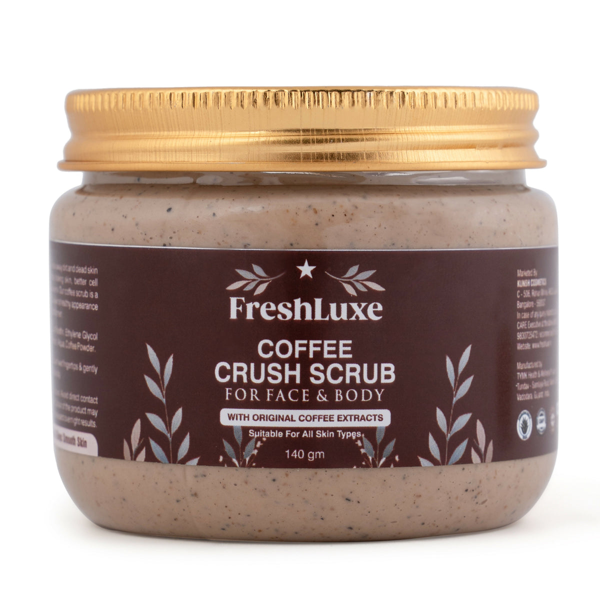 FreshLuxe Coffee Crush Body & Face Scrub | Grocsy