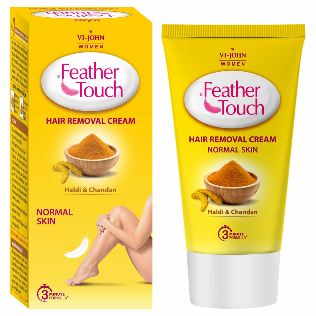 VI-JOHN Women Feather Touch Haldi & Chandan Hair Removal Cream for Women For Normal Skin, Suitable for Legs, Underarms, Bikini Line, Arms | Grocsy