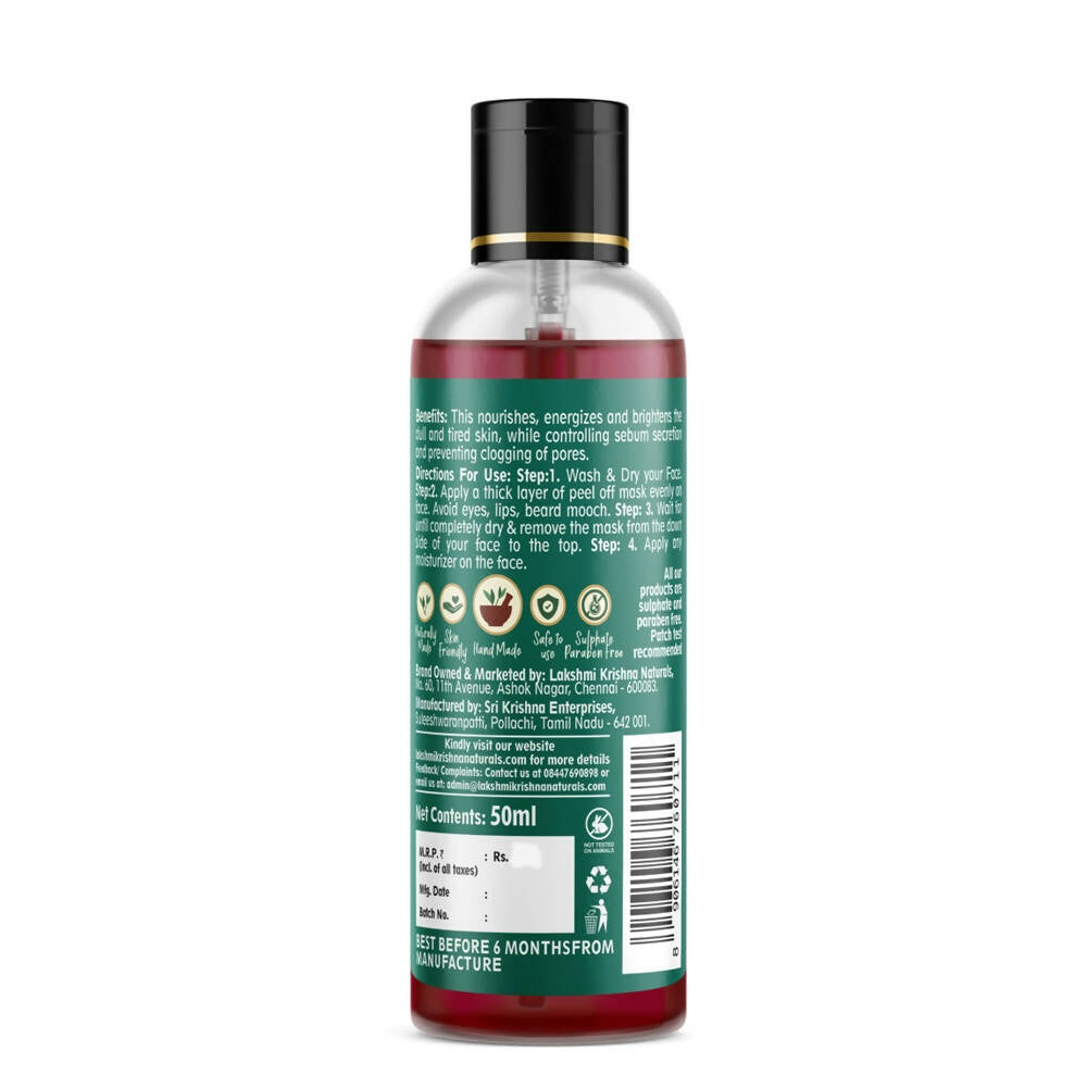Lakshmi Krishna Naturals Red Wine Peel Off Mask | Grocsy