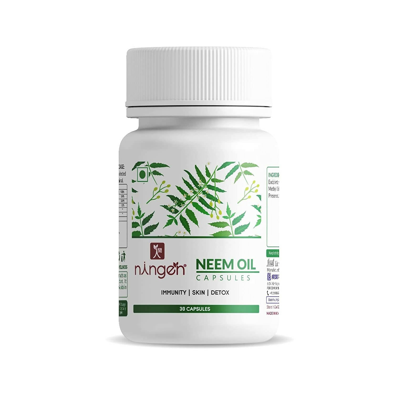 Ningen Neem Oil Capsules | Grocsy