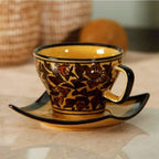 Handpainted Cup Saucer(Set Of 6) | Grocsy