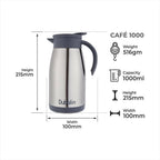 Dubblin Cafe Stainless Steel Double Wall Vacuum Insulated Thermos Flask | Grocsy