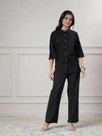 Joban Fashion Women's Black Top With Pant | Grocsy