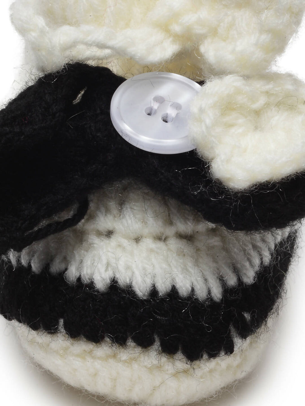 Chutput Kids Woollen Hand Knitted Self Desgin Booties - Cream | Grocsy