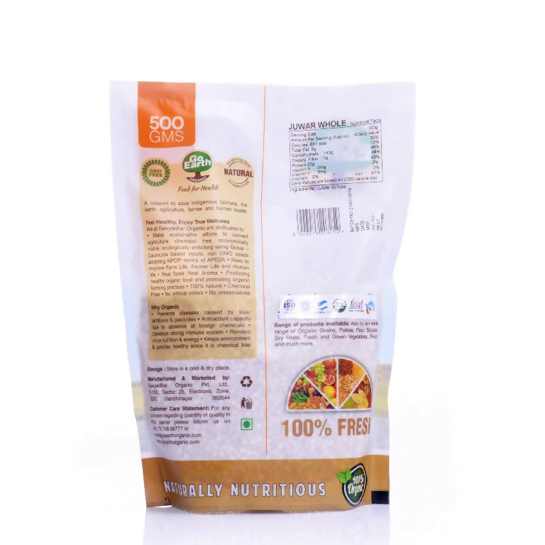 Go Earth Organic Sorghum/Jowar Whole | Grocsy