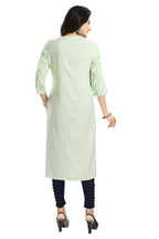 Snehal Creations Green Rayon Textured Print Long Kurta For Women | Grocsy