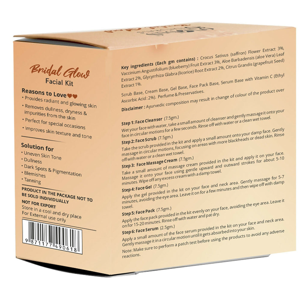 Globus Naturals Illuminating Bridal Glow 6 Step Facial Kit | Grocsy