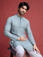 Vastranavya Exclusive Festival Wear Viscose Mirror Work on Self Weaving Kurta Only | Grocsy