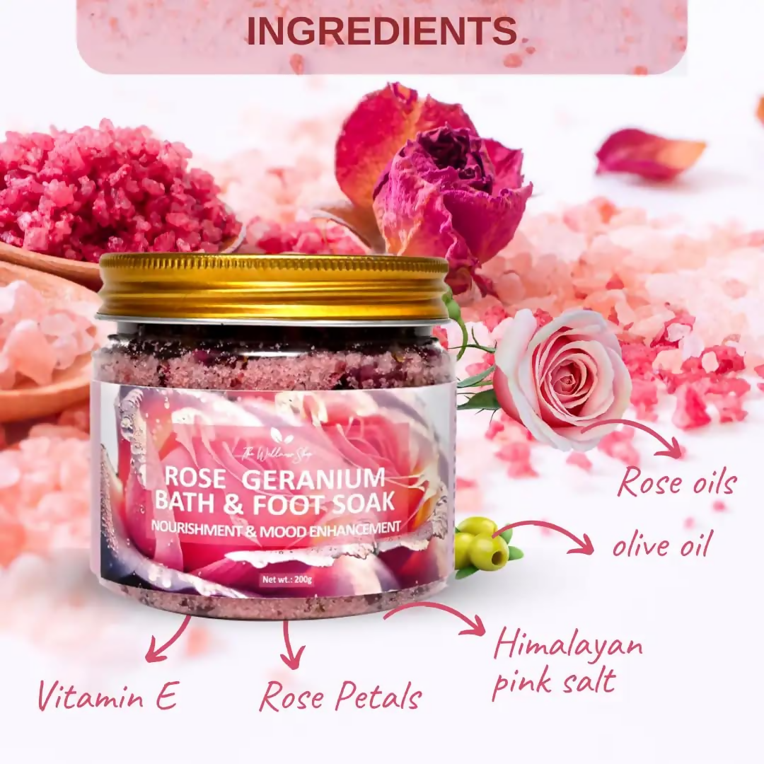 The Wellness Shop Rose Geranium Bath and Foot Soak | Grocsy