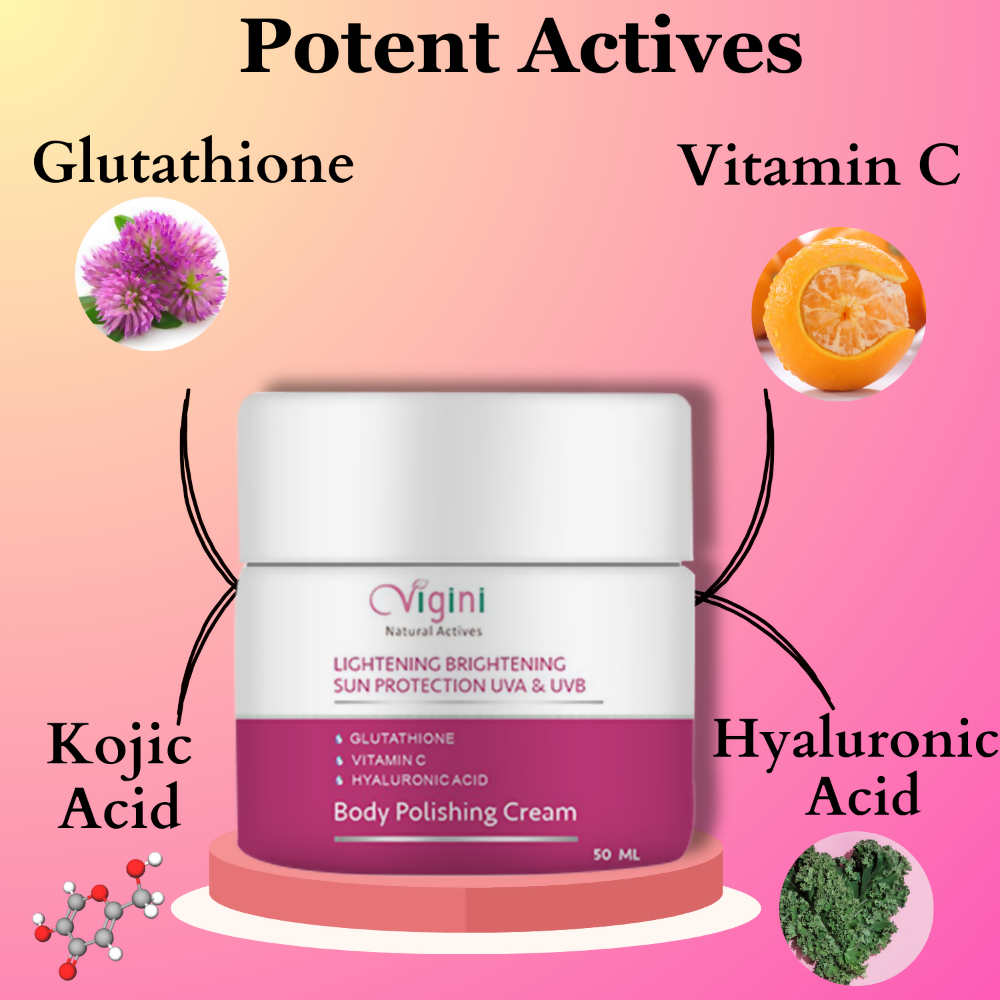 Vigini Skin Whitening Lightening Body Polishing Day Night Gel Cream | Grocsy