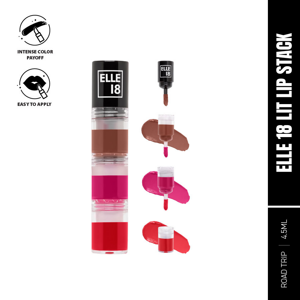 Elle 18 Lit Lip Stack Liquid Lipstick - Road Trip | Grocsy
