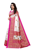 Vamika Pink Printed Art Silk Saree | Grocsy