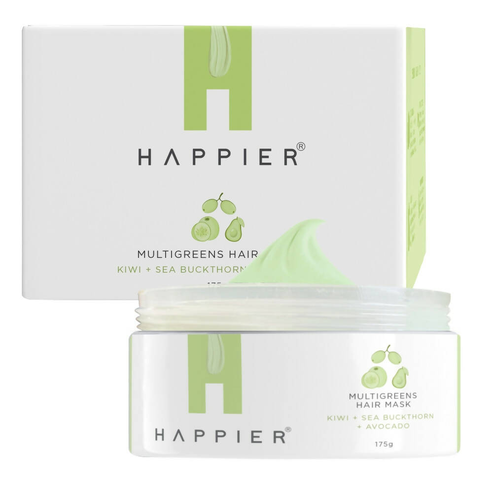 Happier Multigreens Hair Mask | Grocsy