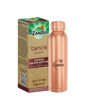 Zandu Copper Water Bottle | Grocsy