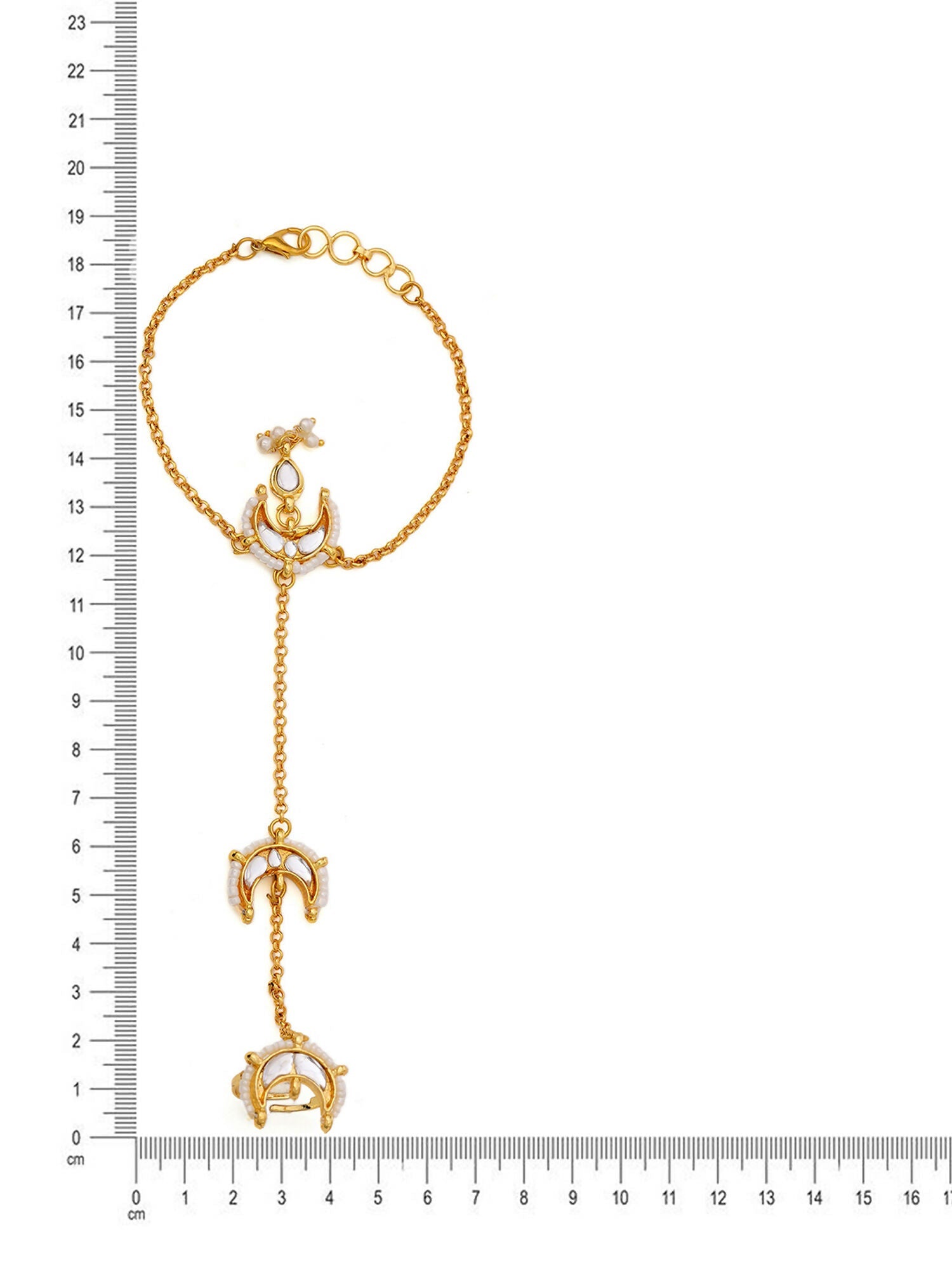 Ruby Raang Gold Chand Kundan Haath Phool | Grocsy