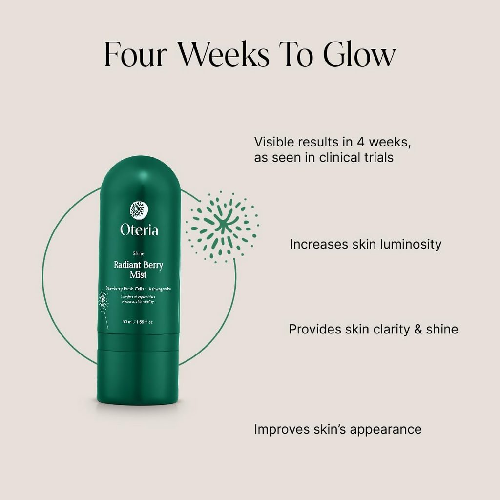Oteria Radiant Berry Mist Toner For Glowing Complexion & Balances Oily, Dry | Grocsy