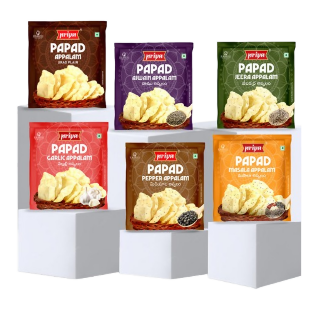 Priya Papad Combo Pack | Grocsy