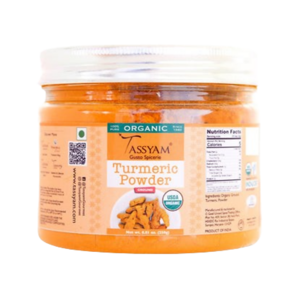 Tassyam Organics Certified 100% Organic Turmeric Powder | Grocsy