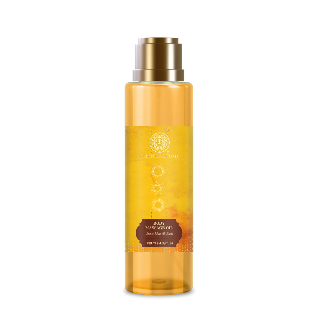 Forest Essentials Body Massage Oil Sweet Lime & Basil | Grocsy