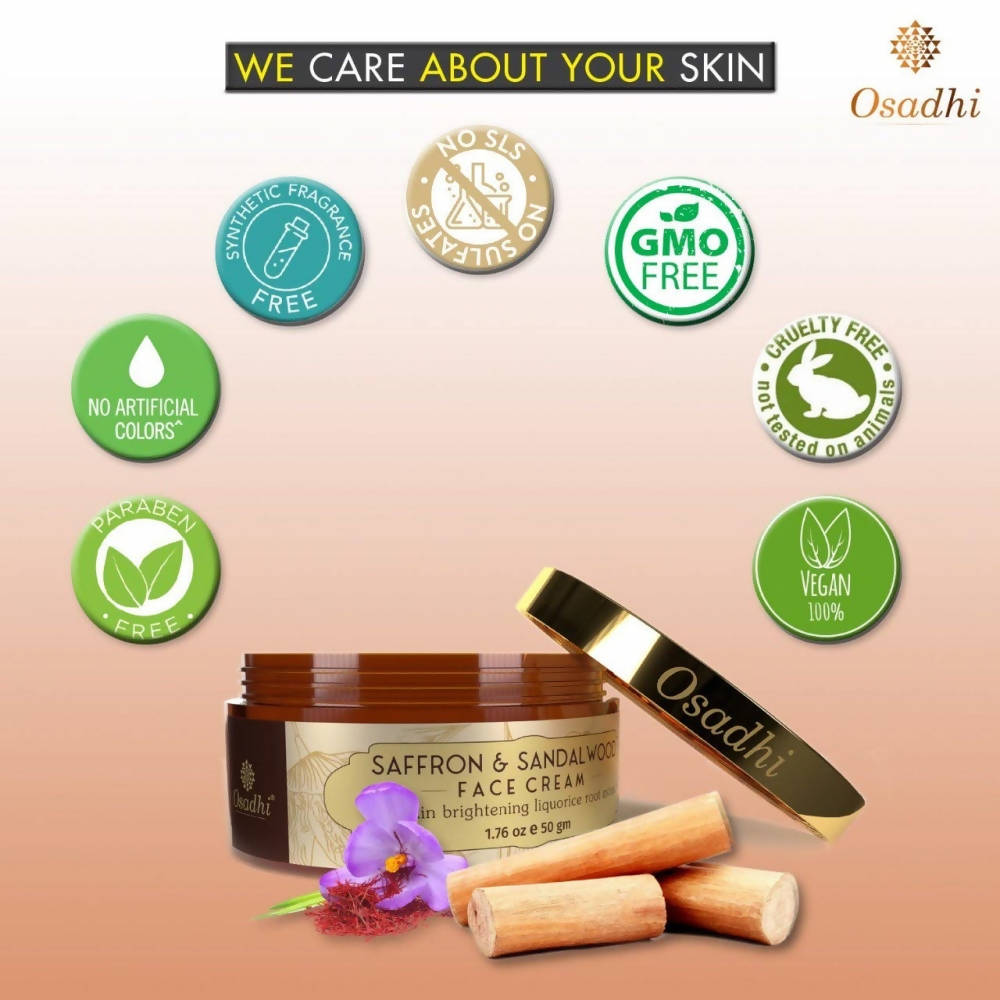 Osadhi Saffron & Sandalwood Face Cream | Grocsy