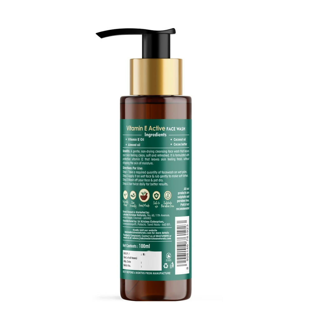 Lakshmi Krishna Naturals Vitamin E Active Face Wash | Grocsy