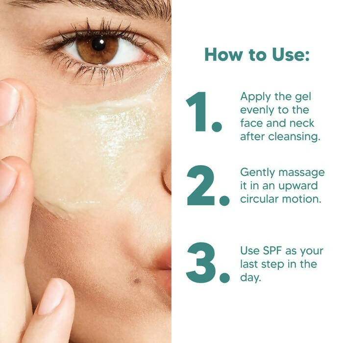 Ilana Clarifying & Calming Night Face Gel With Green Tea, Cica & 3% Niacinamide | Grocsy