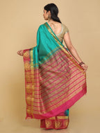 Kalamandir Floral Green Pashmina Saree | Grocsy